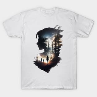 shadow girl in scenery T-Shirt